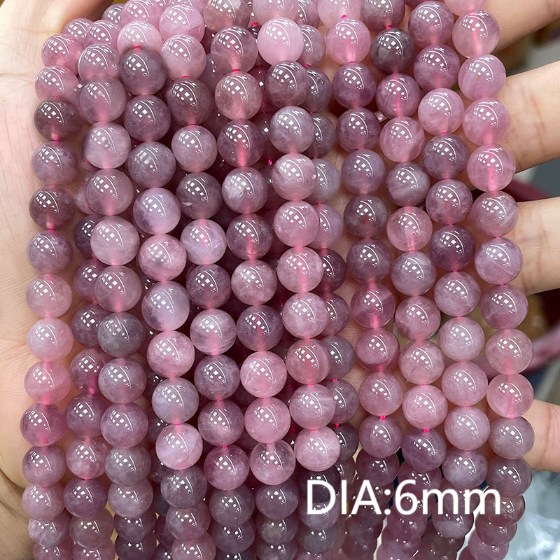 1 String süße Madagaskar Rosenquarz Natursteine Schmuck Perlen 